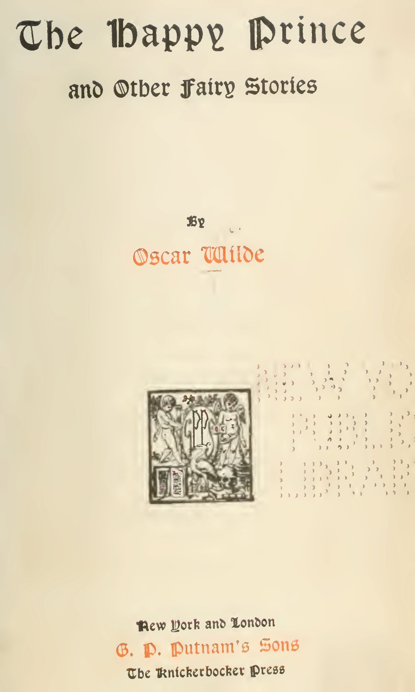 Wilde, Oscar, The Happy Prince, 1908 facsimile (23 pages)