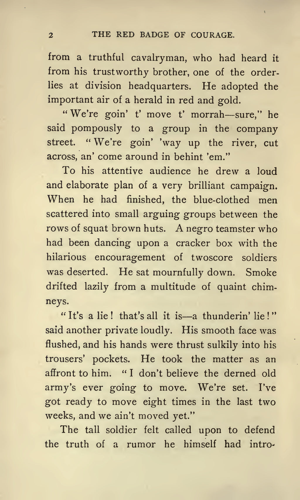 Crane, Stephen, The Red Badge of Courage, 1898 facsimile (235 pages)