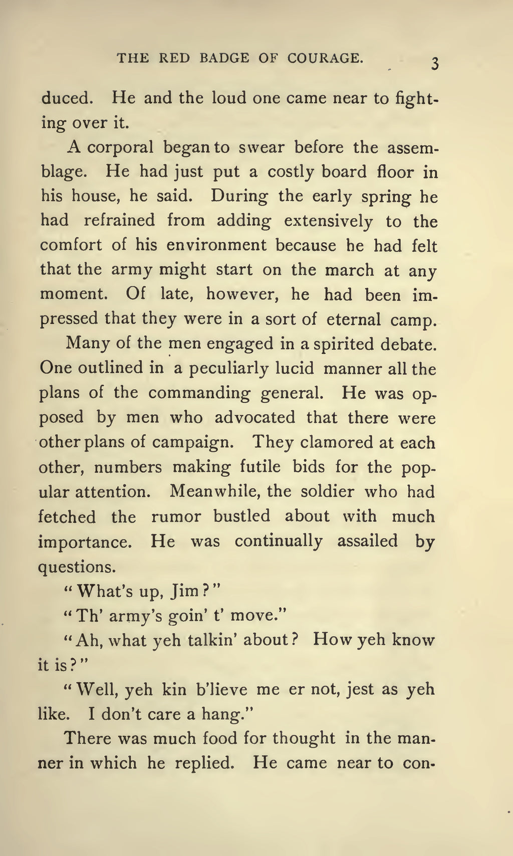 Crane, Stephen, The Red Badge of Courage, 1898 facsimile (235 pages)
