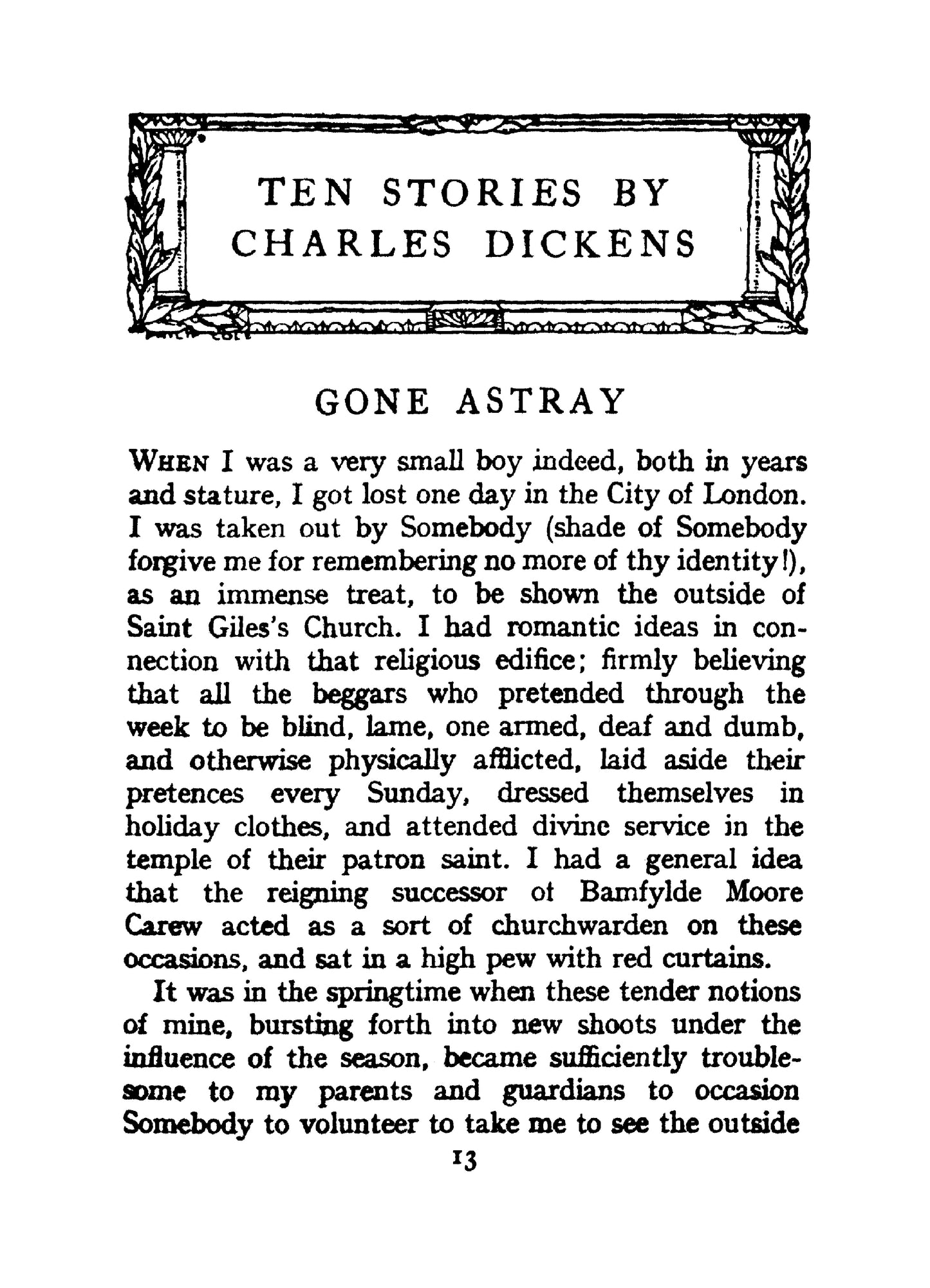 Dickens, Charles, Three Stories, Gone Astray, William Tinkling, The Magic Fishbone, facsimile (49 pages)