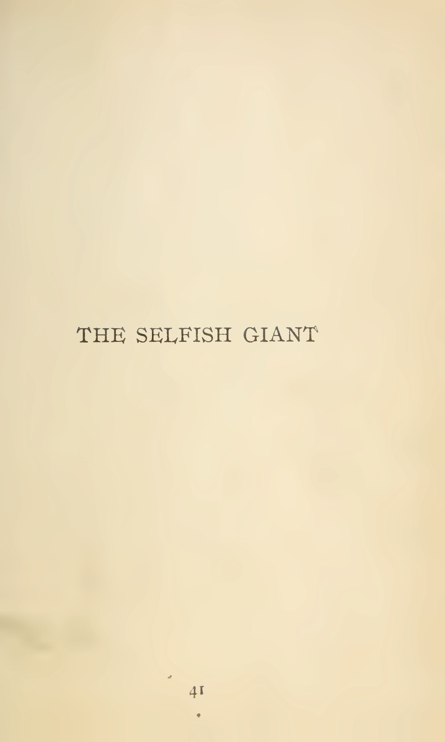 Wilde, Oscar, The Selfish Giant, 1908 facsimile (11 pages)