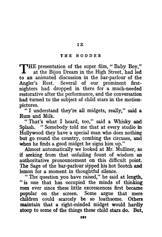 Wodehouse, PG, 4 selected Mr Mulliner Stories, The Nodder, The Juice of an Orange, The Rise of Minna Nordstrom, The Castaways, 1935 facsimile (91 pages)